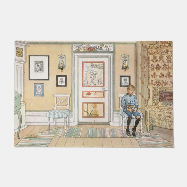 Paillasson Garçon assis dans le coin (par Carl Larsson) (Devant)