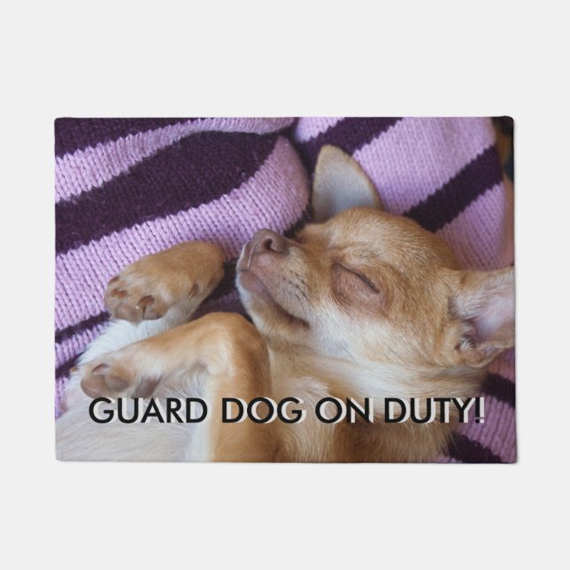 Paillasson Garde Chien En Service ! (Devant)