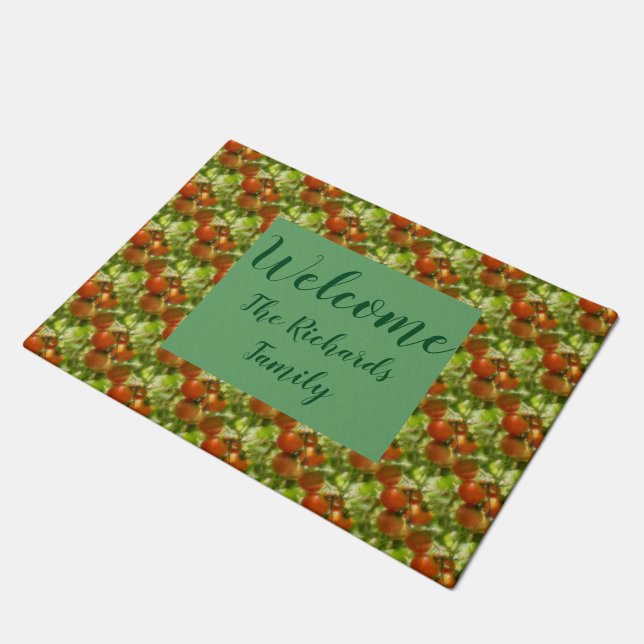 Paillasson Garden Cherry Tomates Nature Motif Personnalisé (Incliné)