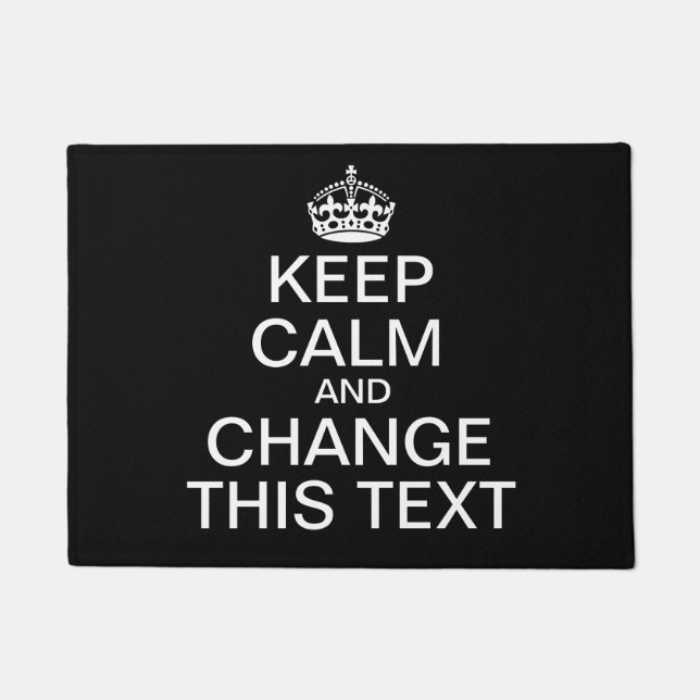 Paillasson Gardez le texte fait sur commande calme (Devant)