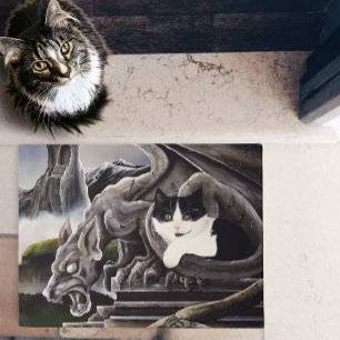 Paillasson Gargoyle noir blanc