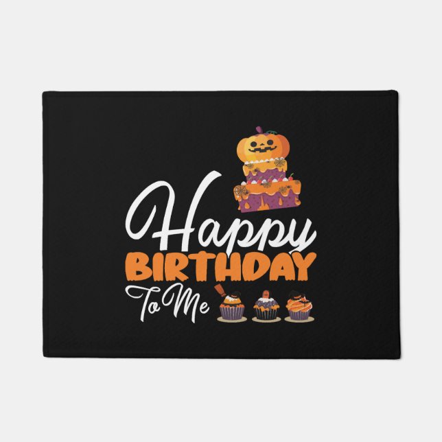 Paillasson Gâteau D'Anniversaire D'Halloween Joyeux Anniversa (Devant)