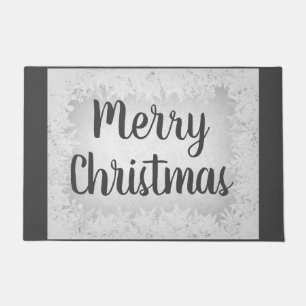 Paillasson Gel gris et argent Joyeux Noël