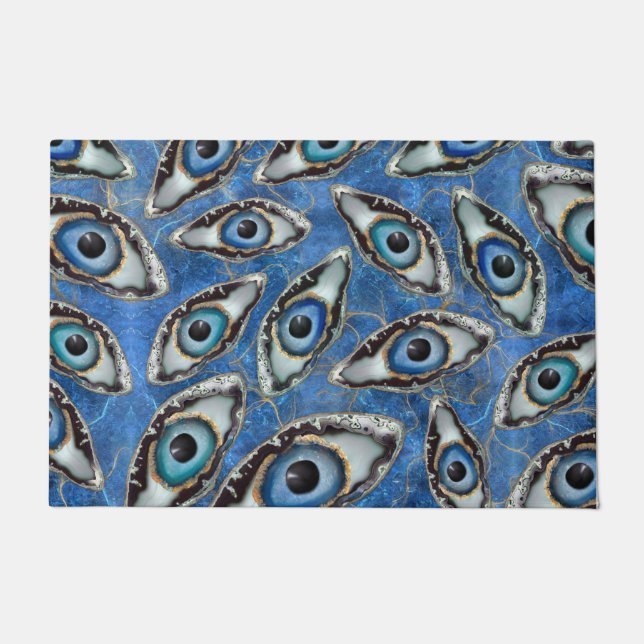 Paillasson Géodes et cristaux Motifs des yeux mal (Devant)