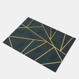 Paillasson Géométrique moderne Gold Green Brusch