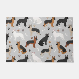 Paillasson German Shepherd Bones and Paws