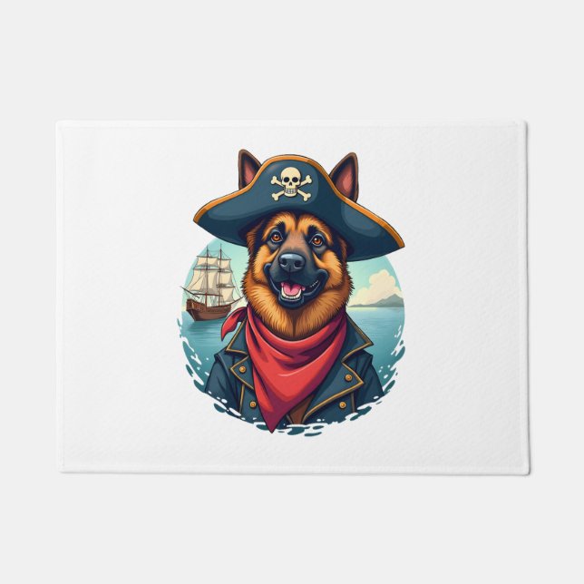 Paillasson German Shepherd Dog Pirate Copy (Devant)