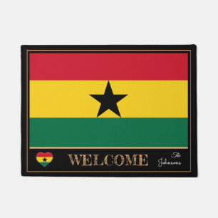 Paillasson Ghana & Ghana Ghanian Flag house mats/sports Welco