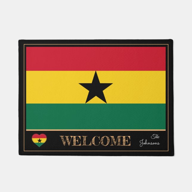 Paillasson Ghana & Ghana Ghanian Flag house mats/sports Welco (Devant)