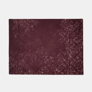 Paillasson Glimmering Wine Grunge   Sangria Bordeaux Damask