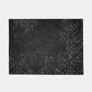 Paillasson Glimmery Onyx Grunge Tambour noir argenté