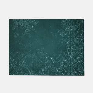Paillasson Glimmery Turquoise Grunge   Riche verre vert foncé
