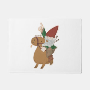 Paillasson Gnome chevauchant une Capybara