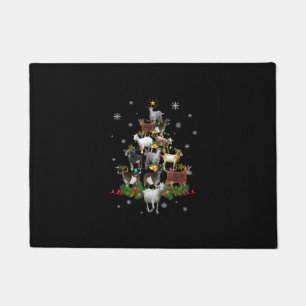 Paillasson Goat Christmas Tree Snow Goat Xmas