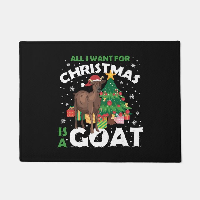 Paillasson Goat For Christmas Funny Christmas (Devant)