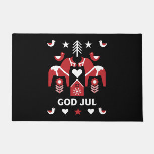Paillasson God Jul Swedish Folk Art