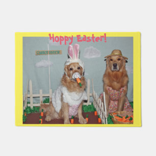 Paillasson Golden retriever Pâques de houblon
