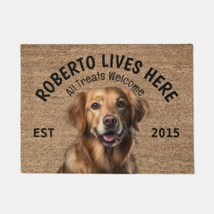 Paillasson Golden Retriever Personnalisé Amoureux des chiens