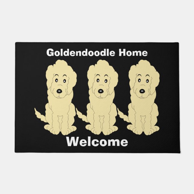 Paillasson Goldendoodle Chien Design Porte (Devant)