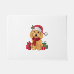 Paillasson Goldendoodle chien vêtements de Noël Santa Hat Chi