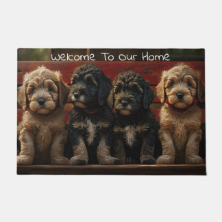 Paillasson Goldendoodle Chiot Porte Mat