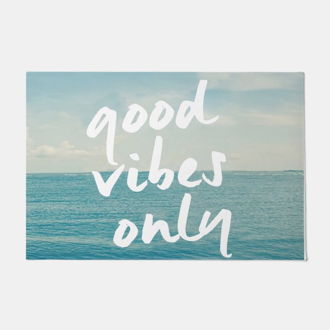 Paillasson Good Vibes Only Mat, Sea Picture Decor  (Devant)