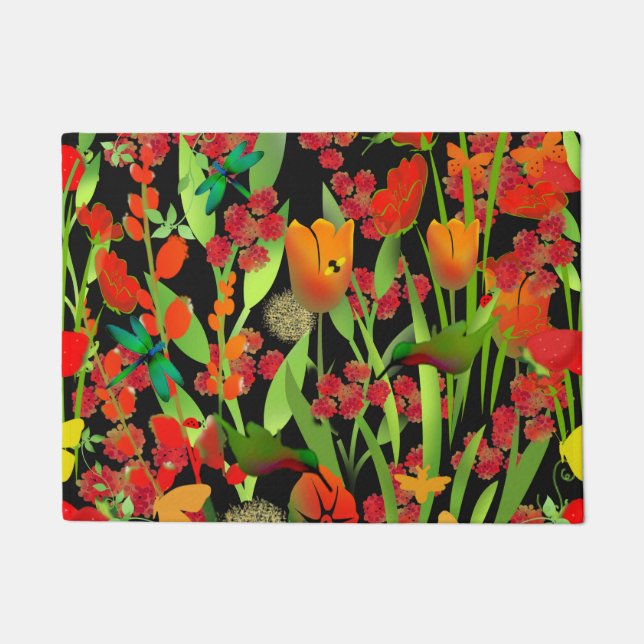 Paillasson Graisse à plancher floral (Devant)