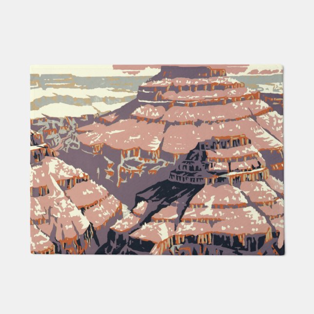 Paillasson Grand Canyon Western Graphic Art American (Devant)
