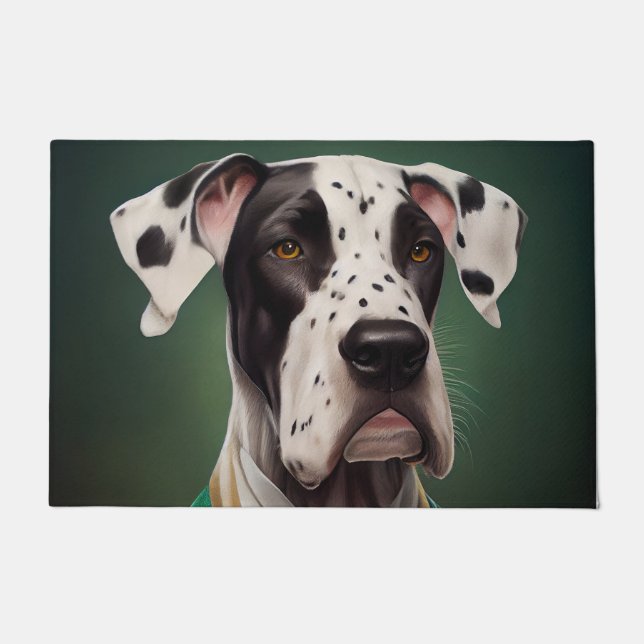 Paillasson Grand chien Danse en tenue de la Saint Patrick (Devant)
