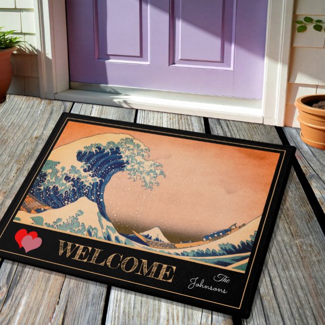 Paillasson Grande vague au large de Kanagawa & Art japonais / (Créateur téléchargé)