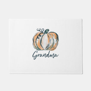 Paillasson Grandma Citrouille aquarelle automne Thanksgiving