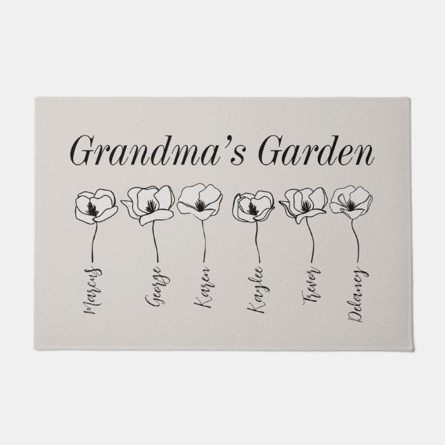 Paillasson Grandma's Garden Magnolia Fleurs sur mesure Grand- (Devant)