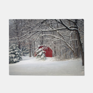 Paillasson Grange rouge dans la neige (2011)
