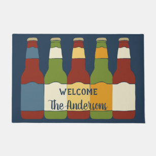 Paillasson Graphique Bouteilles de bière personnalisée