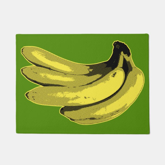 Paillasson Graphique de banane de jaune d'art de bruit (Devant)