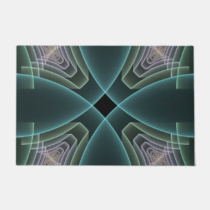 Paillasson Graphique géométrique Turquoise moderne