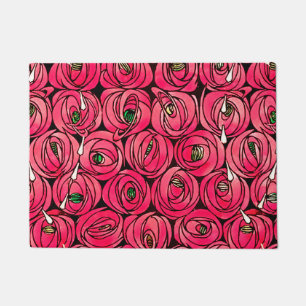 Paillasson Graphique rose Art Nouveau Rennie Macintosh