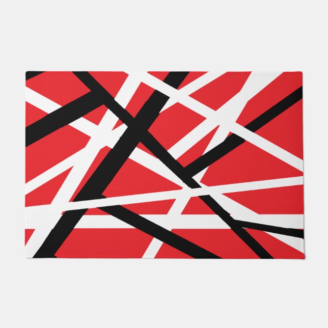 Paillasson Graphique rouge, noir et blanc (Devant)