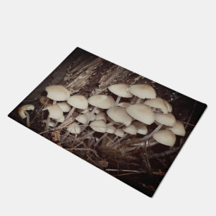 Paillasson Grappe de champignons sauvages blancs