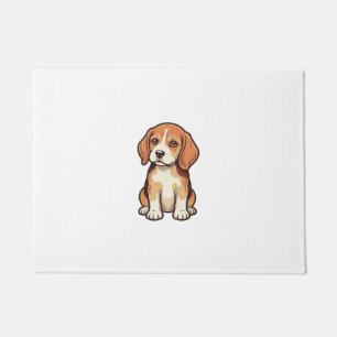Paillasson Gravure vintage de chiot Beagle Art vectoriel_1