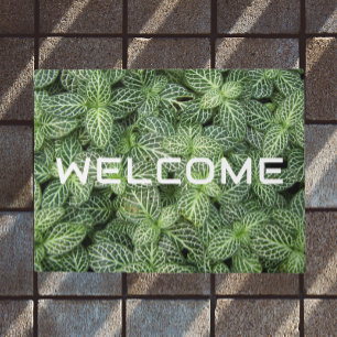 Paillasson Green Nerve Plante Feuilles Floral Bienvenue