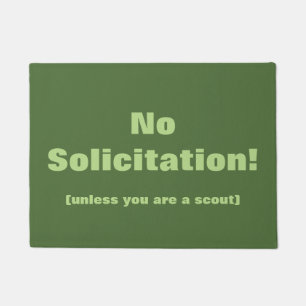 Paillasson Green No Soliciing Door Mat