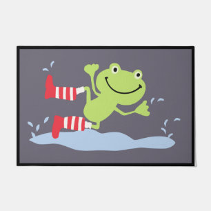 Paillasson Grenouille Police Porch Mat, Dancing Frog Welcome
