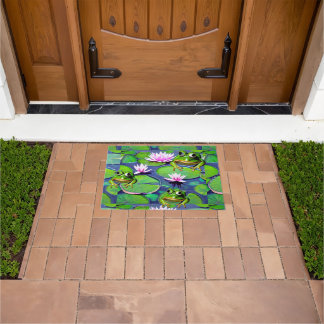 Paillasson Grenouilles Lotus Et Lily Pad