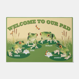 Paillasson Grenouilles Police Porch Mat, Grenouille Family We