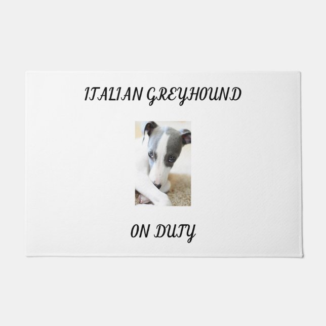 PAILLASSON "GREYHOUND ITALIEN" PORTE MAT. (Devant)