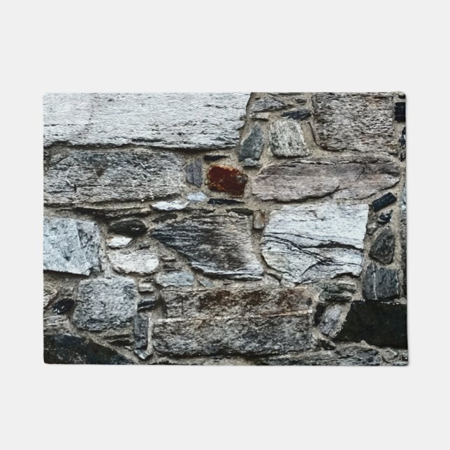 Paillasson Gris, Taupe, noir et brun Pierre-modelés naturels (Devant)