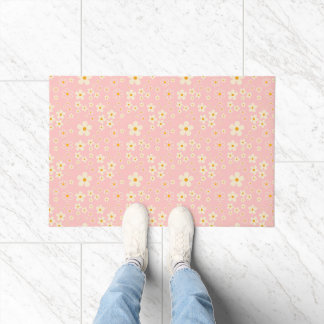 Paillasson Groovy Blush Boho Daisy Motif Jardin Patron Écharp