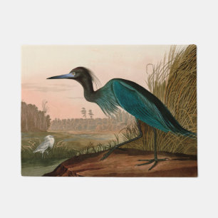 Paillasson Grue bleue ou Heron Birds of America Audubon Impri