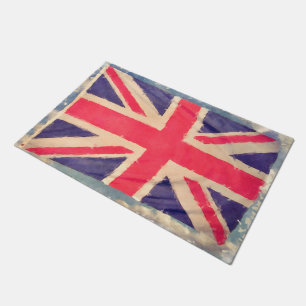 Paillasson Grunge de DRAPEAU d'UNION JACK + votre idée